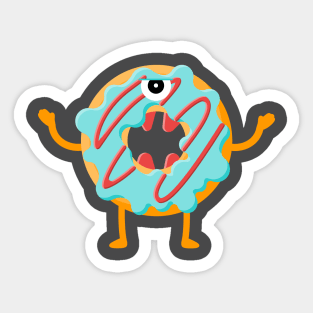 Monster Donut Sticker